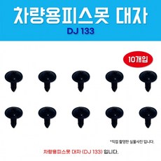 자동차볼트 DJ133 1봉 10개 태핑나사 대자 와샤붙이 피스 차량용 못 검정, 1개