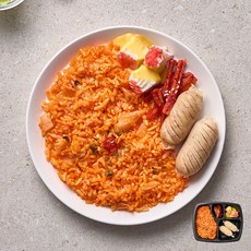 굿스푼 다이어트 김치볶음밥 닭가슴살소시지 205g 4팩 닭고기 비엔나 미니후랑크 탄단지 밸런스 간편 일주일 식단 편의점 도시락, 김치볶음밥&닭가슴살소시지 4팩, 4개