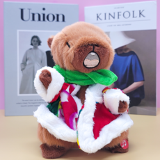 홈투홈 말 하는 카피바라 따라 쟁이 춤추는 인형 움직이는 장난감 노래 녹음 댄싱, 목도리 카피바라, 1개