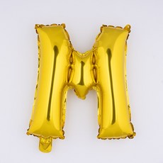 아트포유 대형 알파벳풍선 이니셜 글자 이벤트 축하 은박 생일 파티 풍선 80cm, 1개, 옐로우 골드 M
