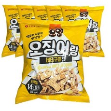 롯데웰푸드 오잉 오징어랑 버터구이칩, 110g, 6개