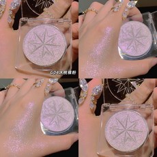 喵喵 漫天繁星!少女高光提亮修容盤 冰島碎鉆極光高光粉 鎖骨水光感土豆泥高容 提亮不飛粉 眼影盤 彩妝, G04耀眼薄霧, 1個