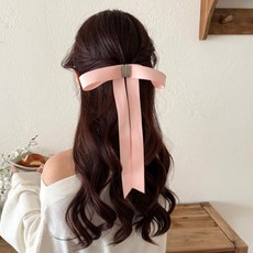 리본 자석 헤어핀 새틴 발레 감성 리본핀 탈부착 헤어집게