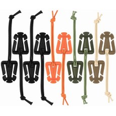 10pcs 웨빙 스트랩 도미네이터 야외 장비용 탄성 스트링 전술 슬링 키퍼 클립 포함 몰, Multicolor
