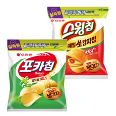 스윙칩 지퍼백 + 포카칩 어니언 지퍼백, 1세트, 510g
