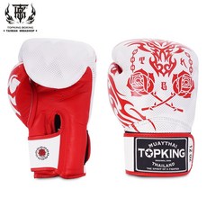 古川小夫 TOP KING BOXING 玫瑰龍頭真皮拳套 泰拳/拳擊/踢拳/泰國拳套, 1個