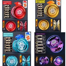 臺灣-出貨 【新款熱銷】溜溜球兒自動迴旋yoyo入門初學者男孩童玩具比賽專用悠悠球活睡眠 88YO, 特惠四款【紅+金+藍+紫】, 1個