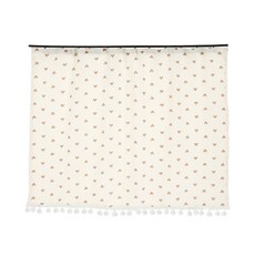 桃園出貨 汽車遮陽簾側簾嵌入式軌道車用防曬隔熱遮陽擋卡通夏日車載窗簾, 軌道雙層紗棕色愛心窗簾, 1個