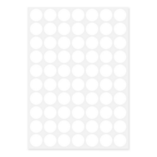 LOZY 10mm 방수 원형 스티커 컬러 라벨 분류 표시 정리 다이어리 네임 라벨(10매입), 1세트, 흰색