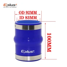 유니버설 실리콘 튜빙 호스 험프 스트레이트 커넥터 자동차 인터쿨러 터보 흡입 파이프 커플러 블루 길이, 06 ID 83MM