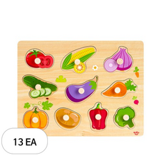 투키토이 야채꼭지 판퍼즐, 13개, 10피스