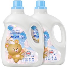 로쌩 초고농축 섬유유연제 베이비 코튼 본품, 2개, 4L