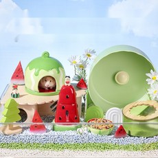 골든햄스터 세라믹 은신처 여름 쿨링 하우스 아이스하우스 유대하늘다람쥐 전용 반려동물 용품, 멜론 세라믹 그릇