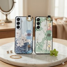 浮雕彩繪手機殼 適用於三星 S23/S23+/S23 Ultra 附長短掛繩 個性時尚配件