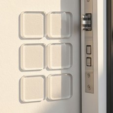 디어하우스 문쾅 소음 찍힘 방지 도어 실리콘 패드, 6개, 투명