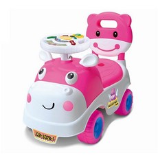 【阿LIN】904856 QX-3378-1嬰幼兒童滑行車 學步車 奶牛四輪車 溜溜車1-3歲可坐 寶寶玩具車 助步車, 粉紅, 1個