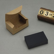 모서리 둥근 손글씨 카드 200장 크마스 제작 입체 감사 축하, 1박스, 직각 카드 블랙 200장