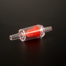一心 水族 空氣調節閥 藍/黑色 打氣機調節閥 出氣量調節開關 魚缸空氣幫浦出氣調節 水族周邊 配件, 1個, 透明紅指逆閥