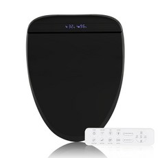 유라이트 비데 리모컨이 열선 따뜻한 자동 청소 비데 변기 길쭉한 시트 있는 변기, Remote ControlBlack