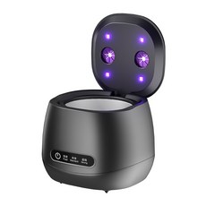 고급 틀니세척기 교정기 UV 초음파 세척기 틀니 살균기 가정용 안경 시계 악세사리 세척기 가정용초음파세척기(3단계 타이머 편리하고 조작이 간단합니다), 검정