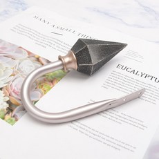 커튼월 후크 메탈 U자형 후크 커튼 후크 유럽식 커튼월 후크 커튼 액세서리, [다이아몬드로즈골드]1개, 커튼 월 후크, 1개