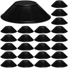 Wlilupah 스포츠용 미니 축구 콘 25개 민첩성 디스크 콘 축구 훈련 민첩성 훈련 스포츠 축구 농구 농구 훈련 레드), 25, 블랙