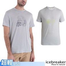 【Icebreaker】房車露營-送》男 圓領短袖羊毛排汗衣-150 Tech Lite III T恤_IB0A56WR