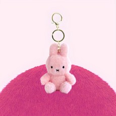 Miffy坐姿奶油娃娃鑰匙圈, 12cm, 1個, 粉色