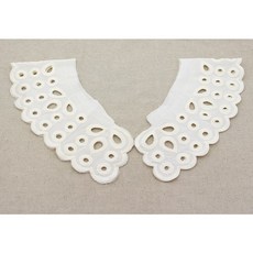 (좌우세트) 면 펀칭자수 네크라인 모티브(NM-13), 1개