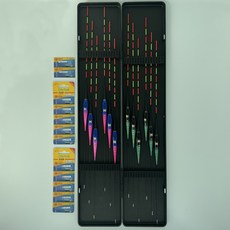 낚시찌 스마트 전자찌 12개+베터리 12개+케이스 올림찌 변색찌, 1세트, 낚시 찌