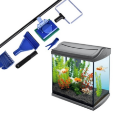 수족관 청소 도구 확장형 스크레이퍼 유리 어항 청소 도구 이끼 액세서리 물고기 평탄화 자갈 잡이, 45cmBL03382