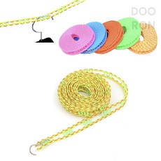 두론샵 빨래줄 사다리형 빨랫줄 컬러랜덤 세탁줄 건조걸이 와이어, 4m사이즈 색상랜덤, 1개