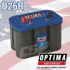 Optima 歐帝瑪 藍色 D26R AGM 50Ah 捲繞式電池 防潑水 船用電池 快艇, 1個