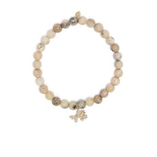 시드니에반 버터플라이 데이지 14K 옐로 골드 오팔 비즈 브레이슬릿