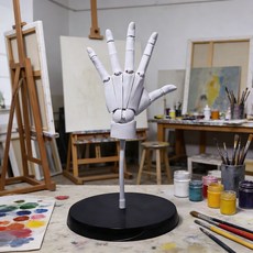 GAPINO 손 모형 손 관절 마네킹 모형 관절손 드로잉 스케치 드로잉용 핸드 모델, 1개
