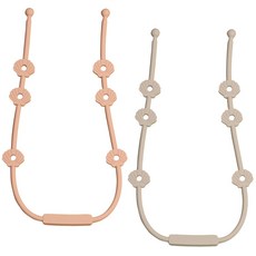 아이벨류 공갈젖꼭지 실리콘 스트랩 홀더, 1개, 피치&샌드