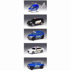 미니어처 SUV 세단 경찰차세트 헬기포함 모형차 월드카 다이캐스트 피규어, 1개