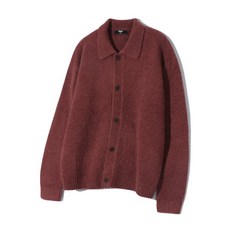 브랜드정품 트릴리온 TRILLION 울 부클 카라 가디건 니트 (RED BROWN) 225725