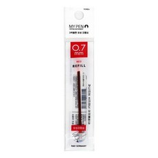 마이펜 세이프티클립 3색 볼펜 리필심 빨강 0.7mm chl9908vy, 1개, 단일