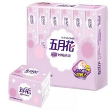 妙用綿柔抽取衛生紙 輕巧包 130抽 (外出、家用、擦拭), 1套, 限量36包 五月花, 36個裝
