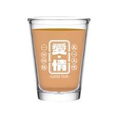 台式熱炒玻璃杯 啤酒杯 戀語杯 加厚耐用 經典造型, 1個