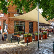 매트젠 썬쉐이드 테라스 옥상 그늘막 카페, 메쉬(HDPE) 3x4m 베이지