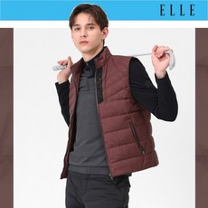 엘르골프 사선 퀼팅 믹스 경량 덕다운 베스트 6J71451CJDH5344060