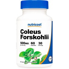 nutricost 毛喉鞘蕊膠囊 500mg, 60顆, 1罐