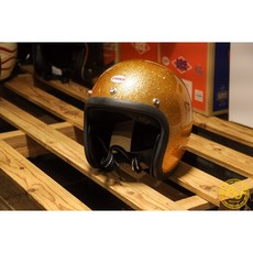 P&J 捷寶 CHIEF 500-TX 復古帽 金蔥橘色 小帽體, 1個, L