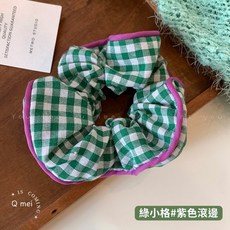 Q妹來囉 大腸圈 藍小花紅色滾邊 (買2送1), 1個, 藍小花#紅色滾邊