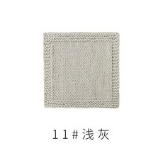 빗질한 면 울 4가닥 손뜨개질 DIY 코바늘 스카프 소재 스웨터 랩, 11 연한회색