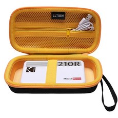 L LTGEM 포토 프린터 케이스 KODAK 미니 2 레트로 4PASS 휴대용 프린터/KODAK 샷 인스턴트 디지털 카메라와 호환 블랙+그레이(케이스만 해당) 89076, 3.Black+Yellow