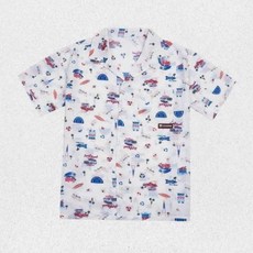 매장정품 레노마수영복 RENOMASWIM 남성 오션 반팔 커버업 셔츠 화이트 RN-TS2E302-WH 1425137