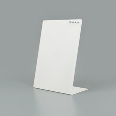 L형 스틸 스탠딩 보드판 A5 자석부착가능 게시판, 흰색